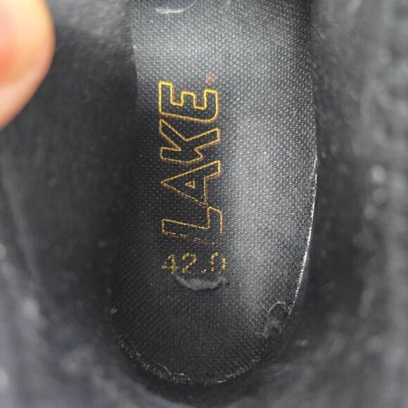 LAKE CYCLING SHOES BLACK CAMEL GRAY LEATHER STRAP MENS SIZE 8 8.5 - Picture 4 of 8